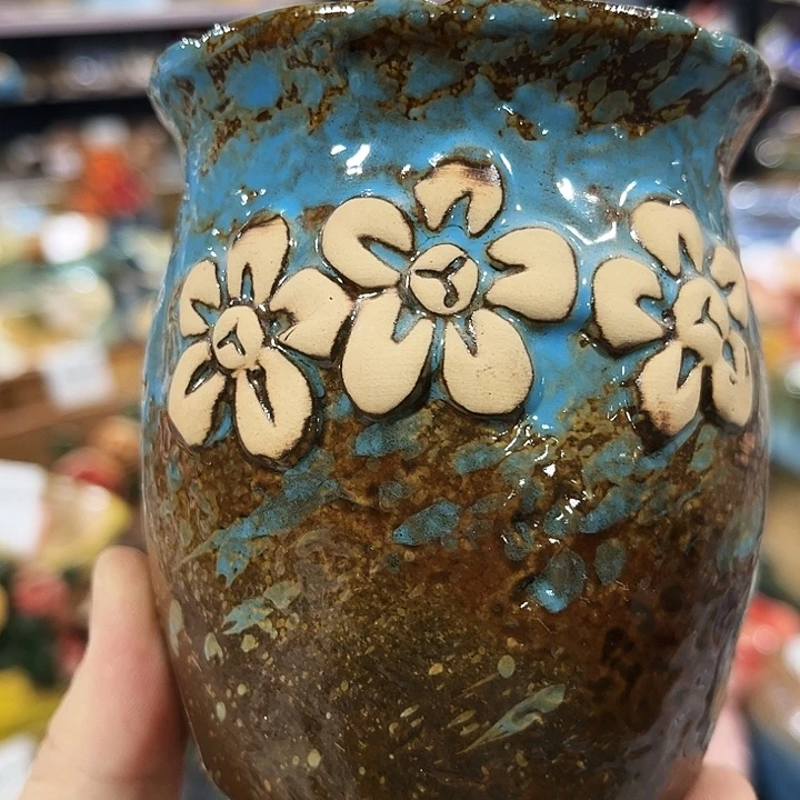 瓷片花盆多肉植物艺术品