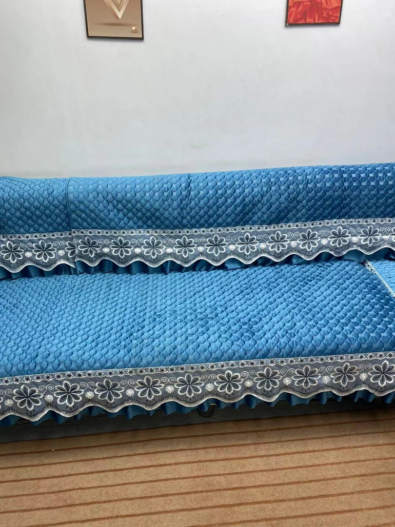 德国棉绒四季通用加棉加厚防滑简约全盖轻奢沙发垫加大高档