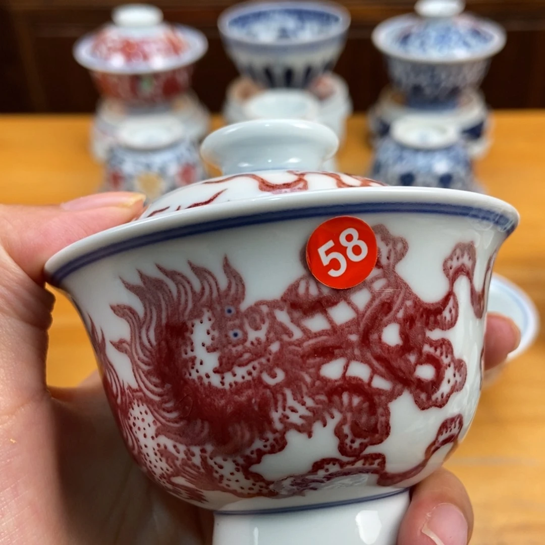 手绘现代茶具非古董