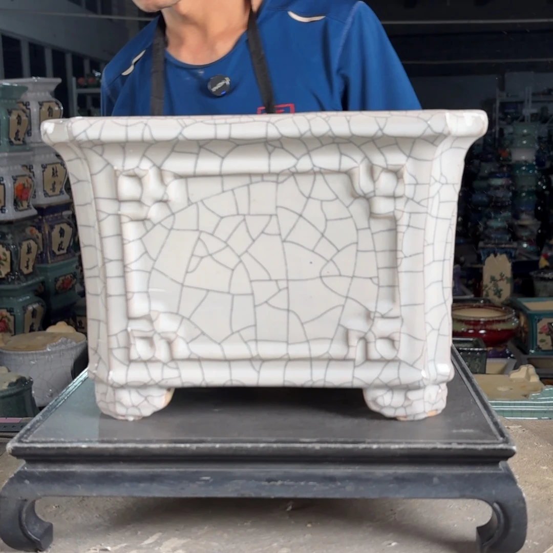 一风堂石湾花盆 内21*16修补痕迹微瑕