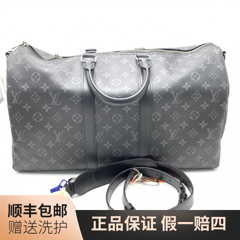 99新 LouisVuitton/路易威登 LV 黑老花KP45旅行袋/10020749 肩包