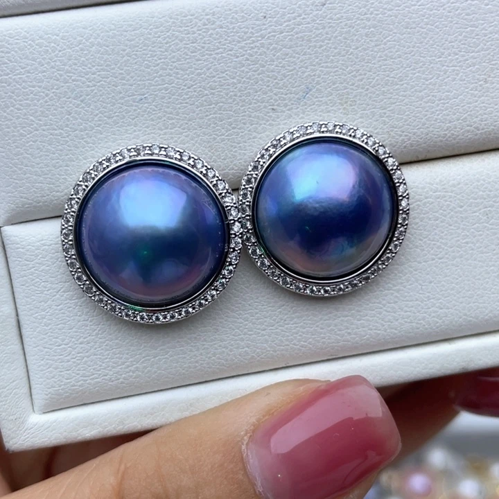 耳饰合金拼合珍珠（马贝珠）