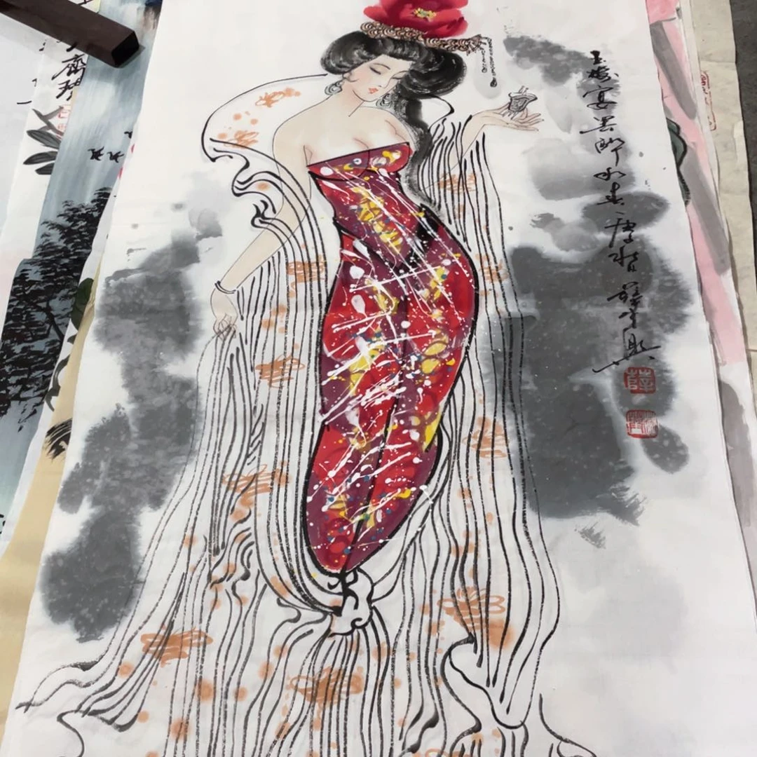 国画 国画作品画心一张