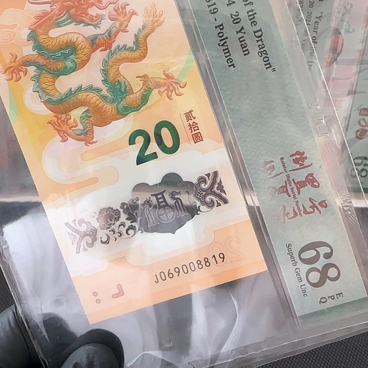 塑料龙钞太极五福龙倒置069008819