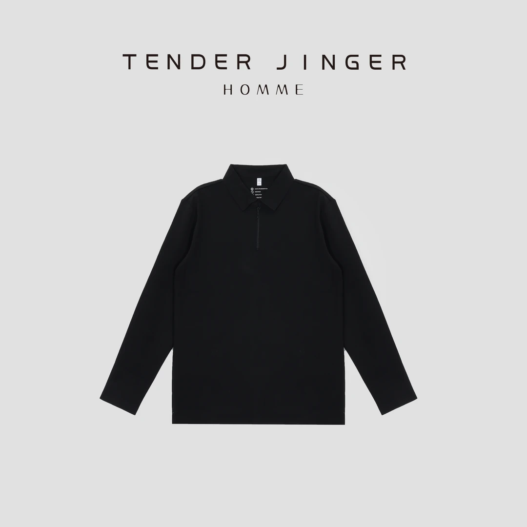 【气质暖秋】男士静奢莫代尔丝毛混纺POLO衫 T58HZS18125