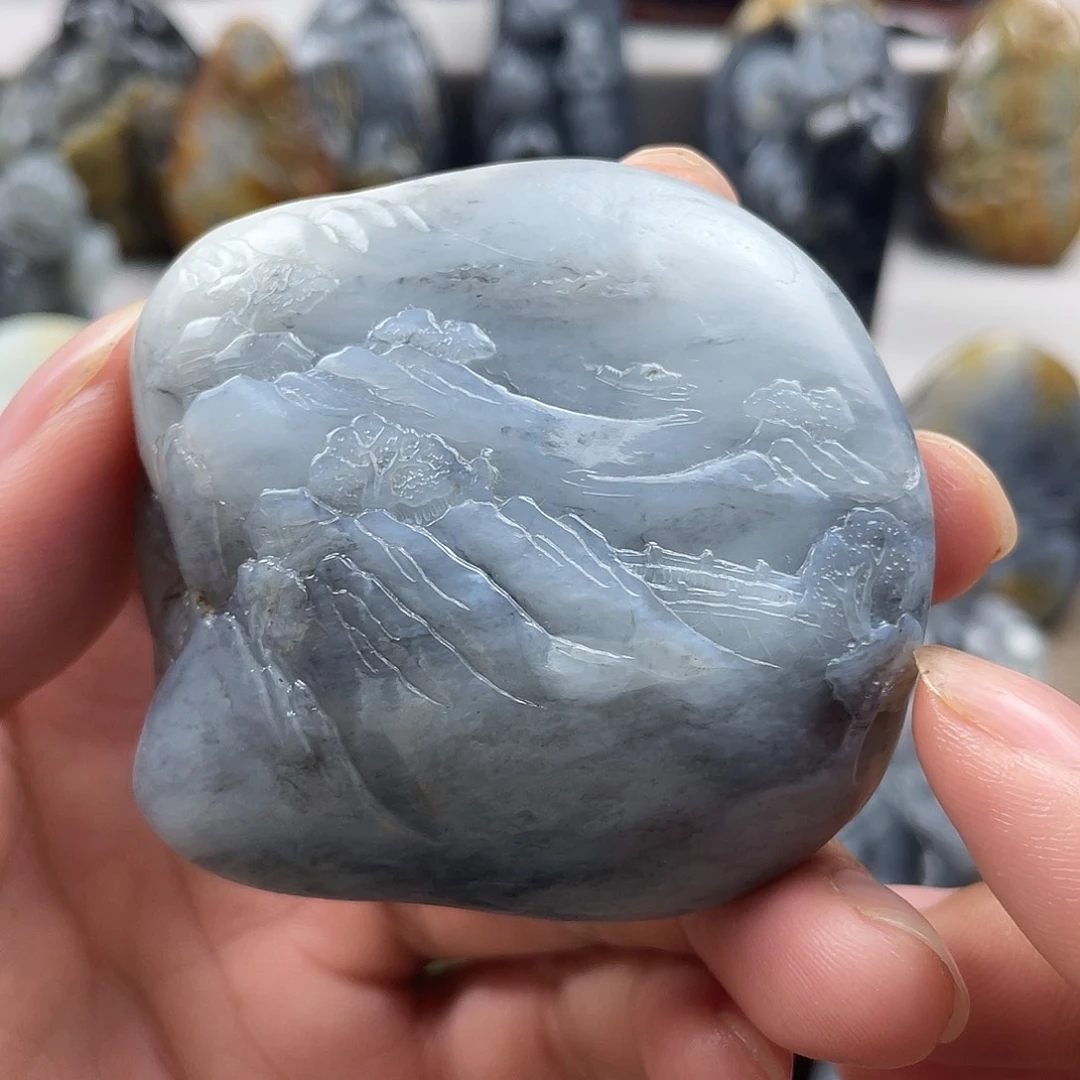 用***7和田玉未镶嵌挂件