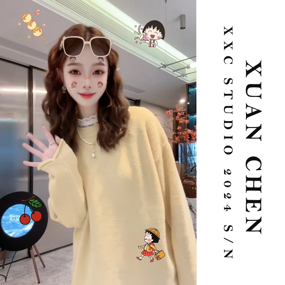 【彩色马卡龙】韩版宽松慵懒风套头毛衣秋冬洋气加厚针织毛衣#3656