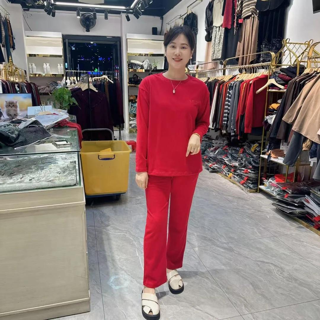 28-长袖德绒家居服套装