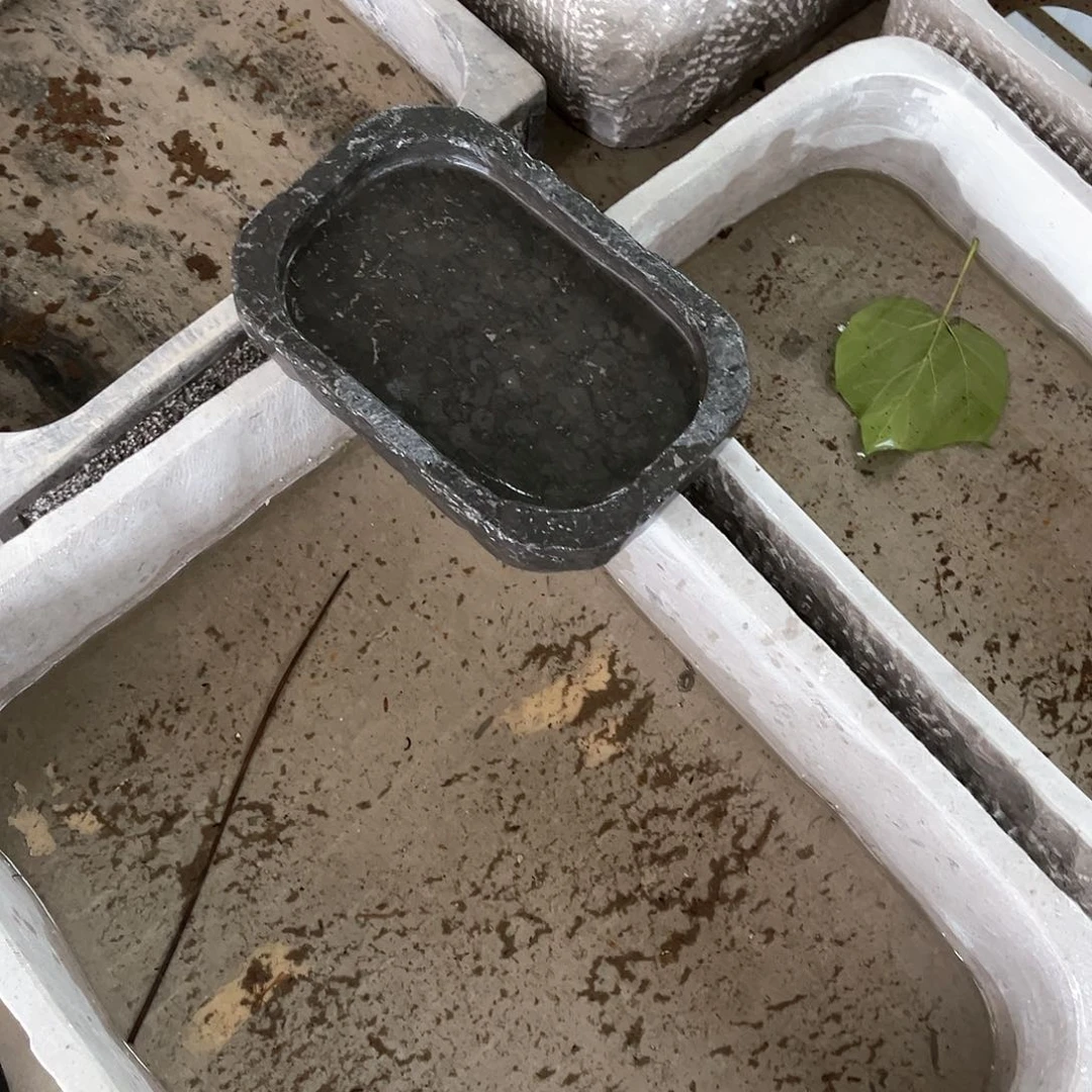 贵州黑青石 石头花盆