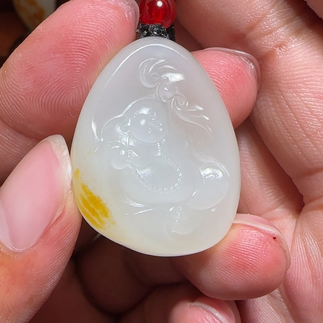 道***禅颈饰未镶嵌和田玉