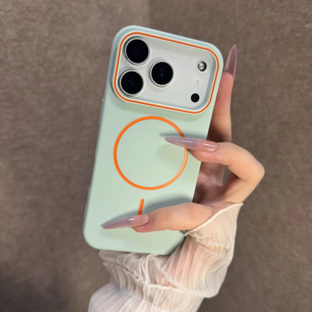 简约适用苹果17手机壳磨砂软壳iPhone16promax全包磁吸15小众14女