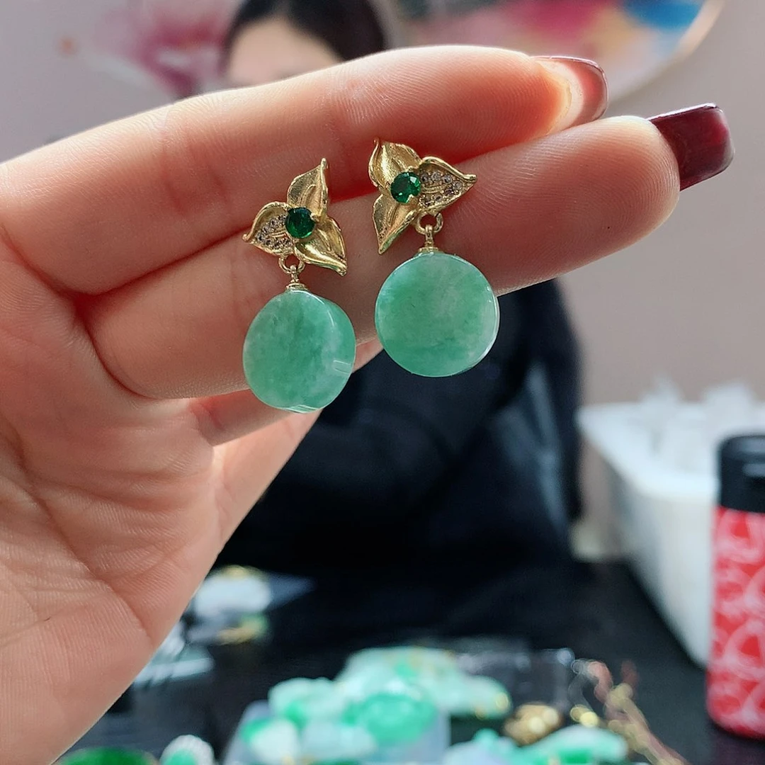 【闪购商品】翡翠耳饰未镶嵌，