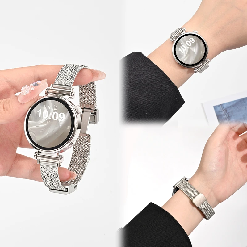 夏季麦穗款适用华为gt5手表带高级感gt4磁吸卡扣gt3精致透气新款