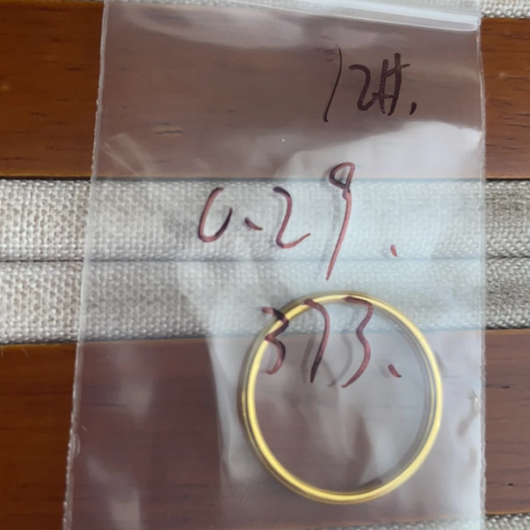 克重0.29 12号 亮面戒指 足金999