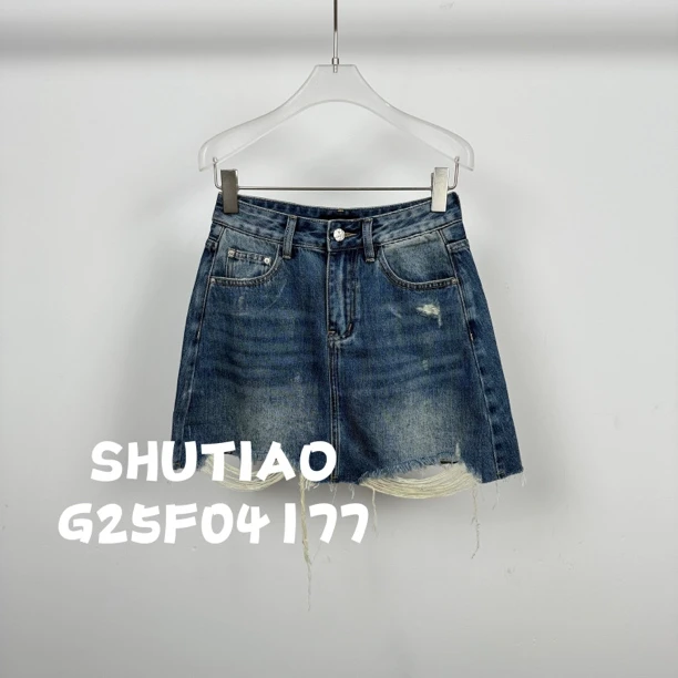 【SHUTIAO】2025夏季：新款小众设计款短裙G25F04177