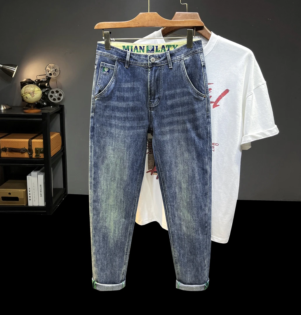 【八分/九分/长裤】秋冬新款小个子爆款弹力修身休闲高档小脚牛仔裤