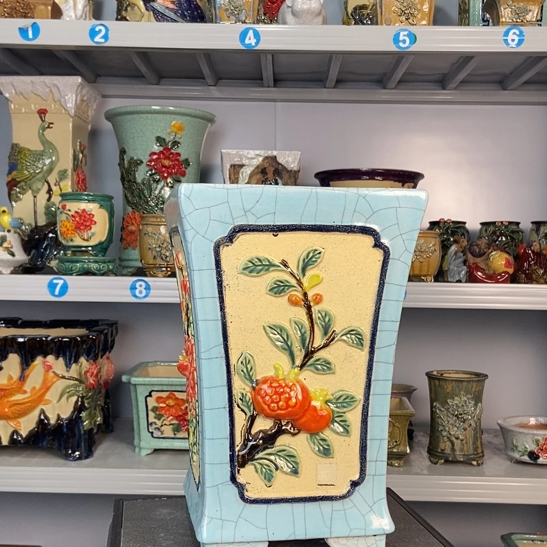 王***哥瑕疵漏正宗岭南石湾花盆