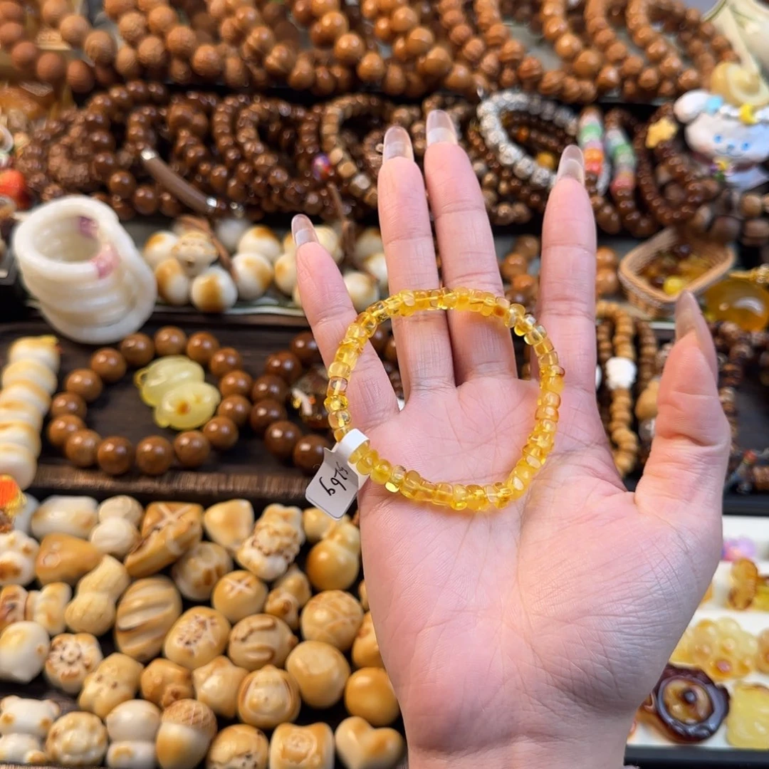 吊坠库克原矿黄色串串