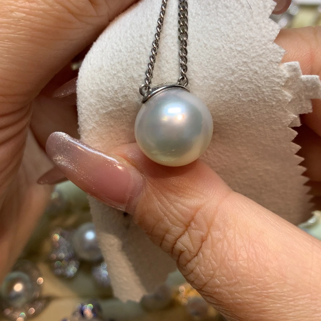 海水珍珠颈饰银S925镶嵌