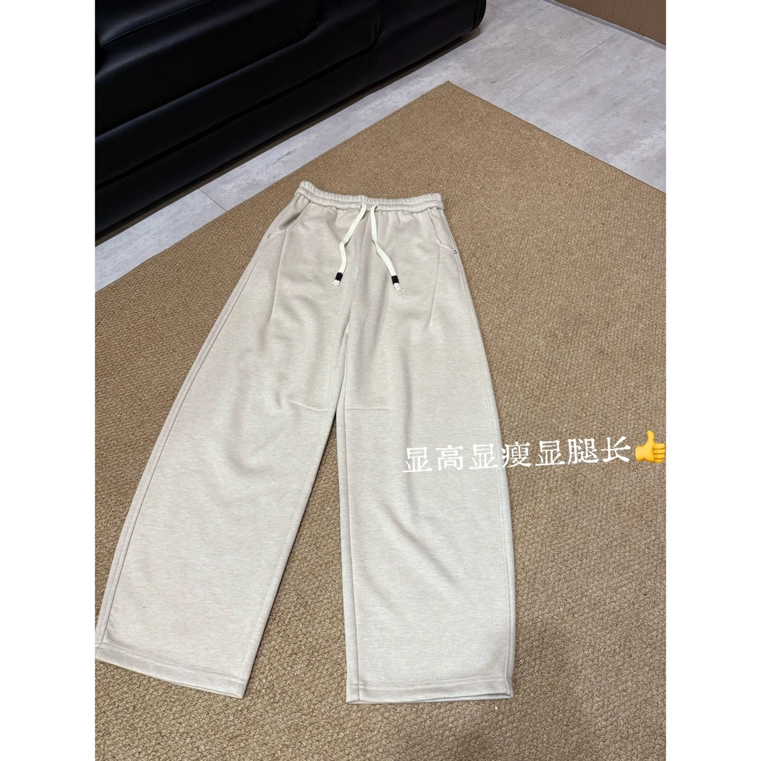 2025秋款新品【设计感 高克重羊毛呢弯刀卫裤显瘦百搭】