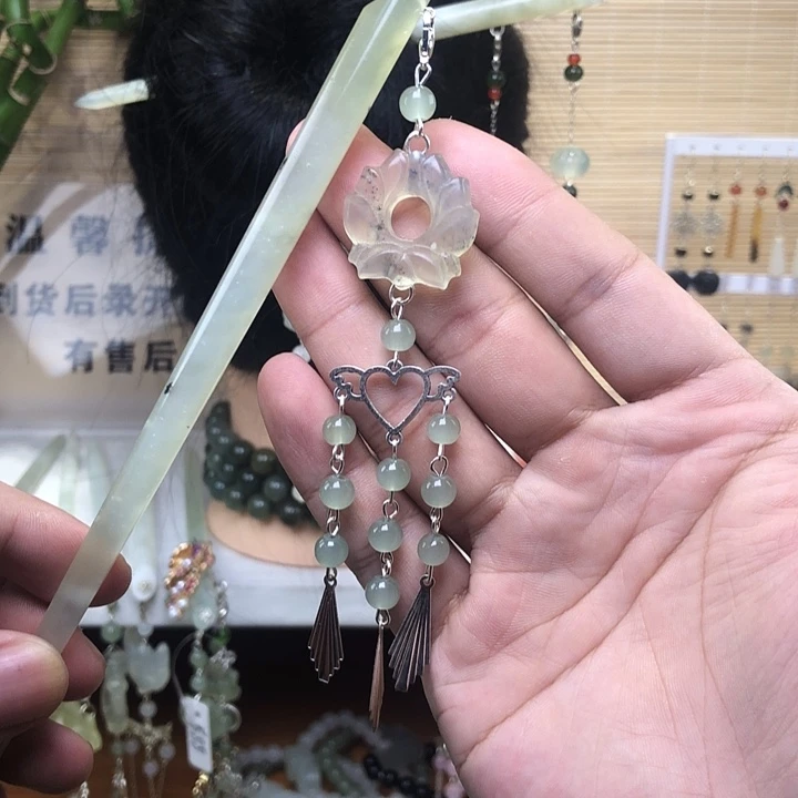 蛇纹石玉未镶嵌发簪