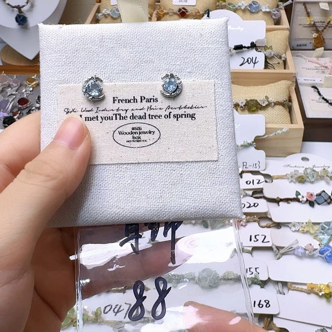 石英石纯铜锡合金纯铜耳饰88