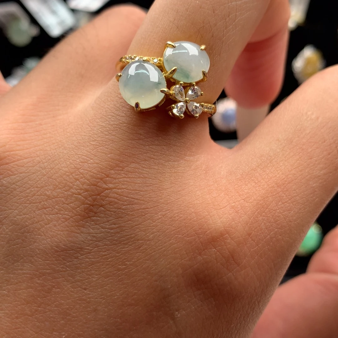 颈饰银S925镶嵌翡翠戒指