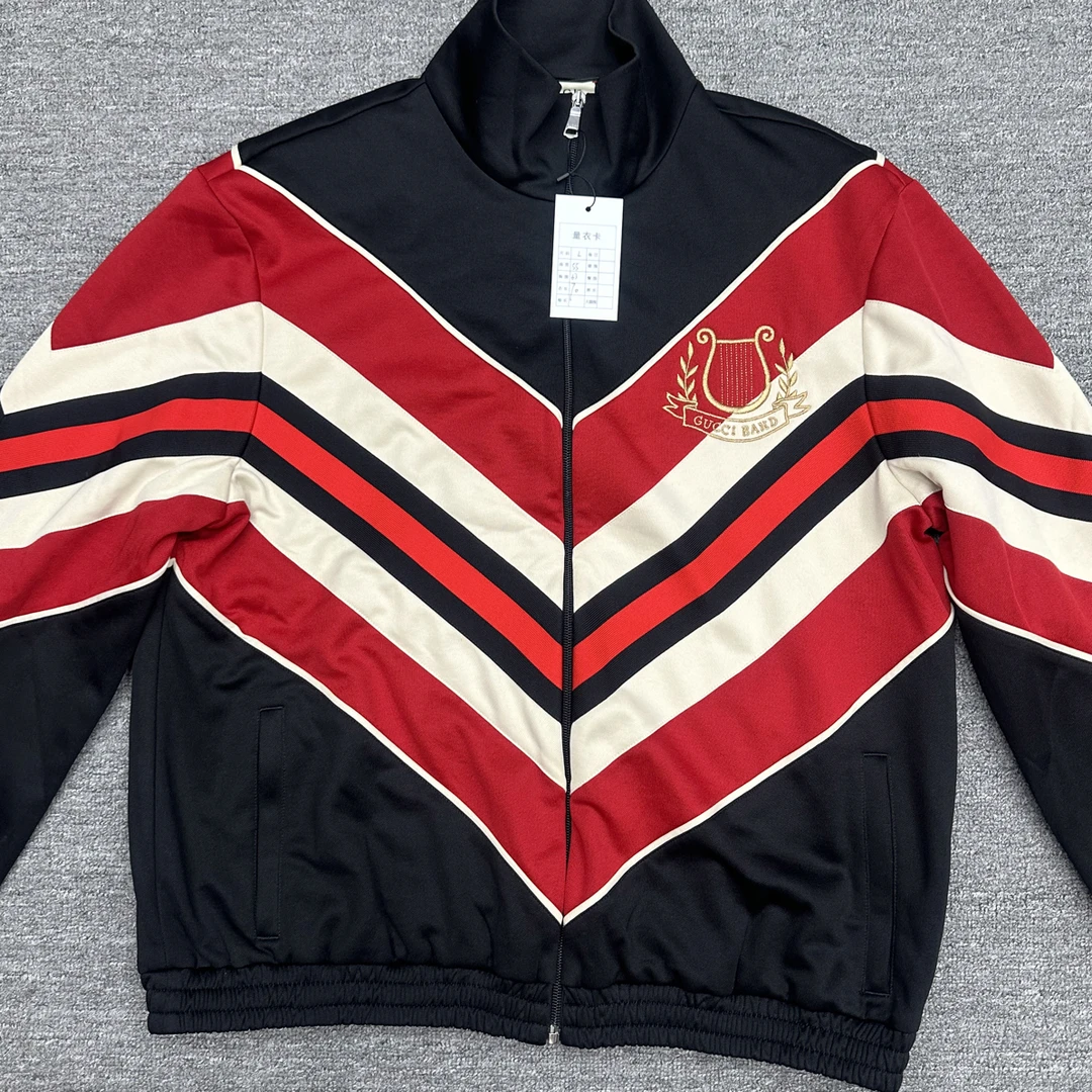 未使用 GUCCI/古驰 L Gucci 校服外套 黑红色 全新