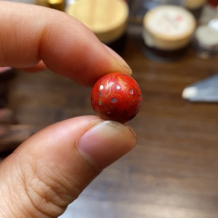大漆工艺品其他红金螺钿12mm