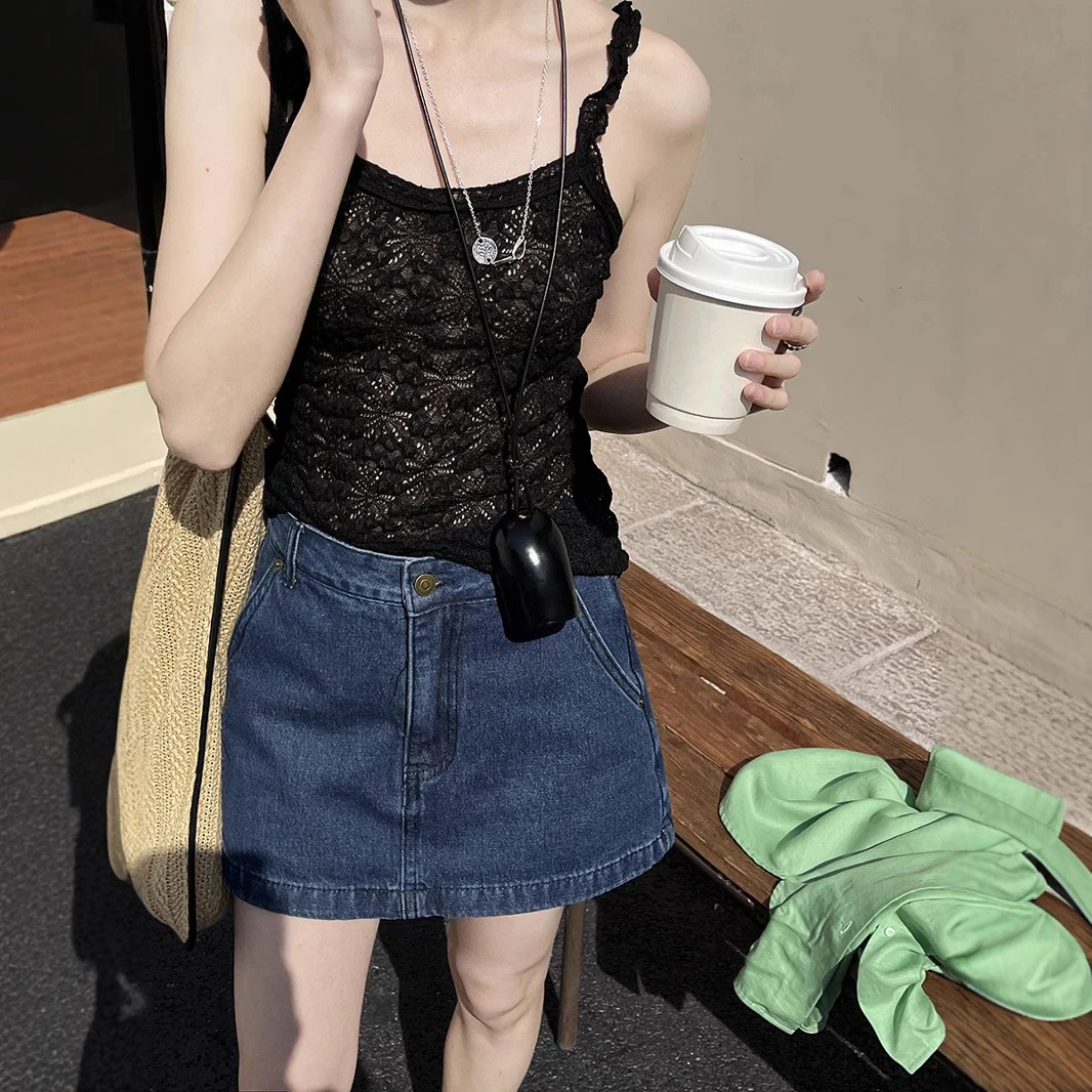 GRACETINAHOO早春上新法式慵懒肌理感零压提花蕾丝背心十三行女