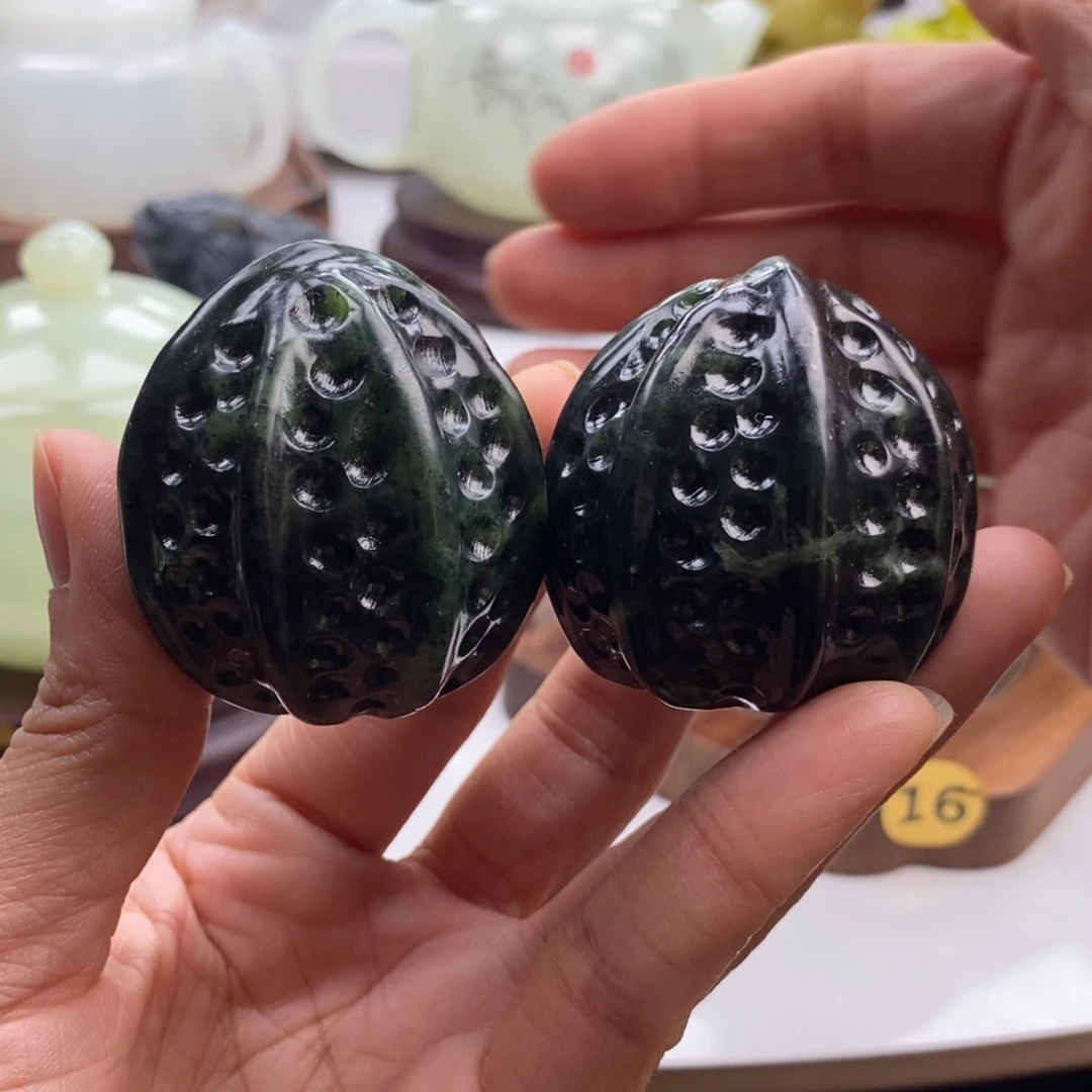 岫玉未镶嵌四大名玉手把件