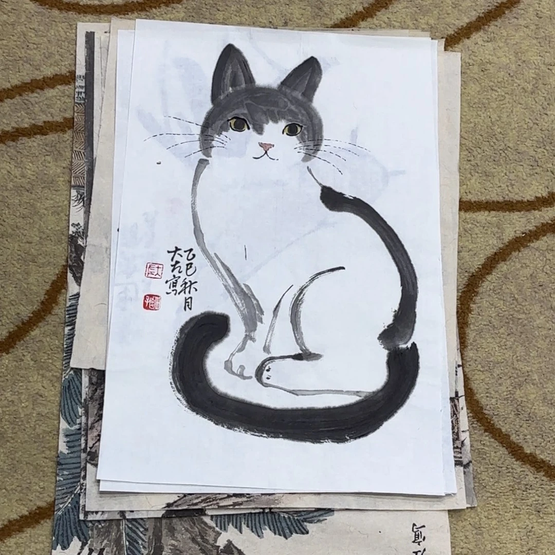 国画大左老师作品刘