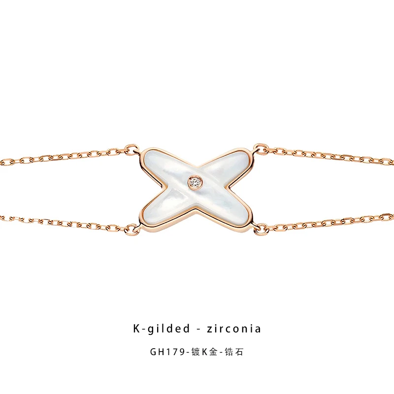 CNC精工手链 交叉精致高级百搭手链GH179