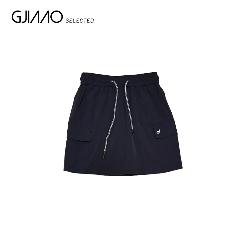 2543 刺绣字母松紧腰速干半裙