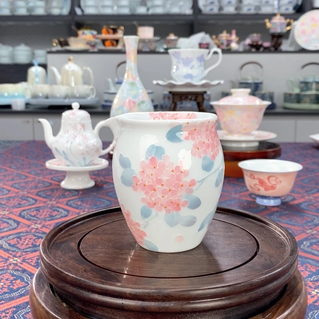 绣球花公道高温釉下手绘彩