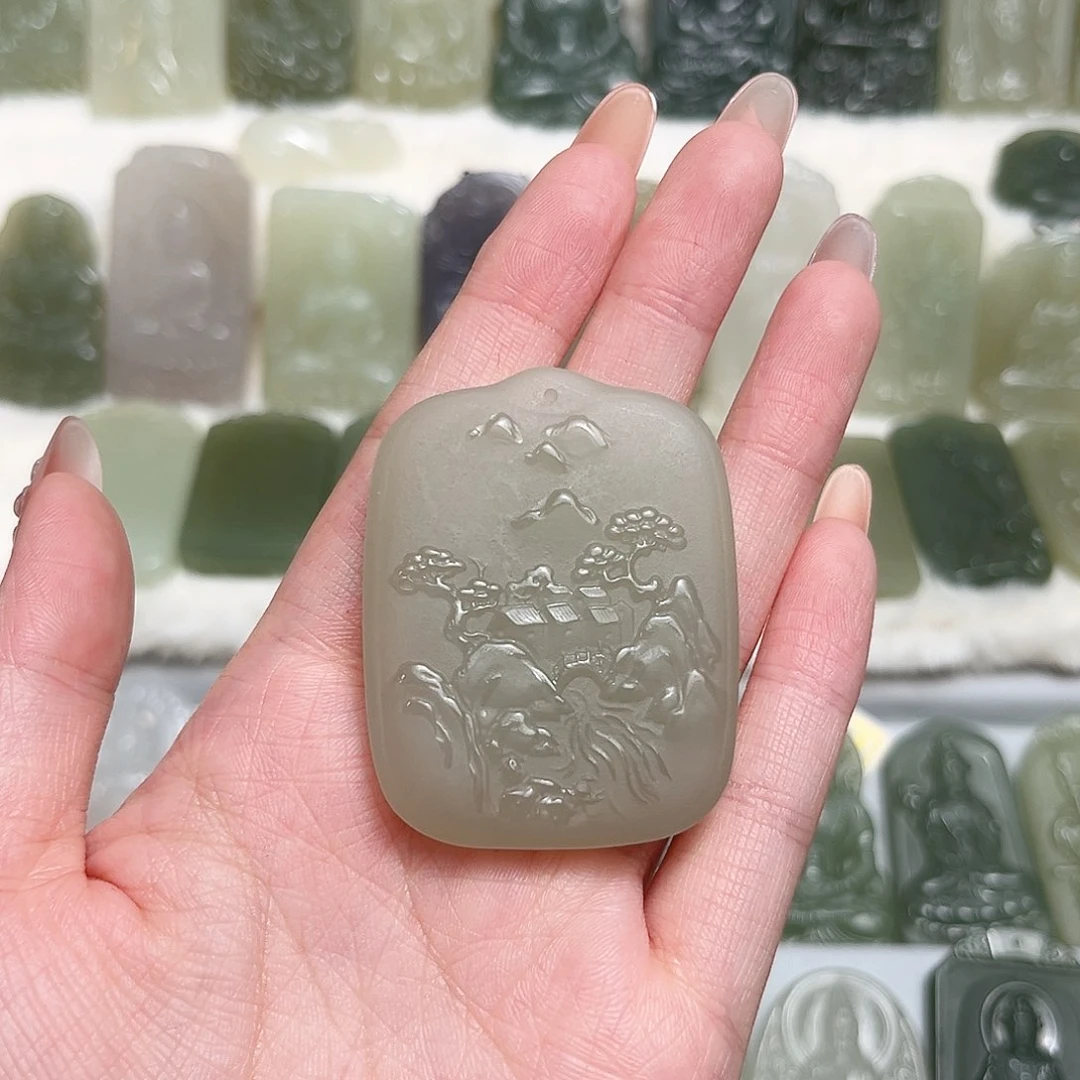 和田玉未镶嵌颈饰