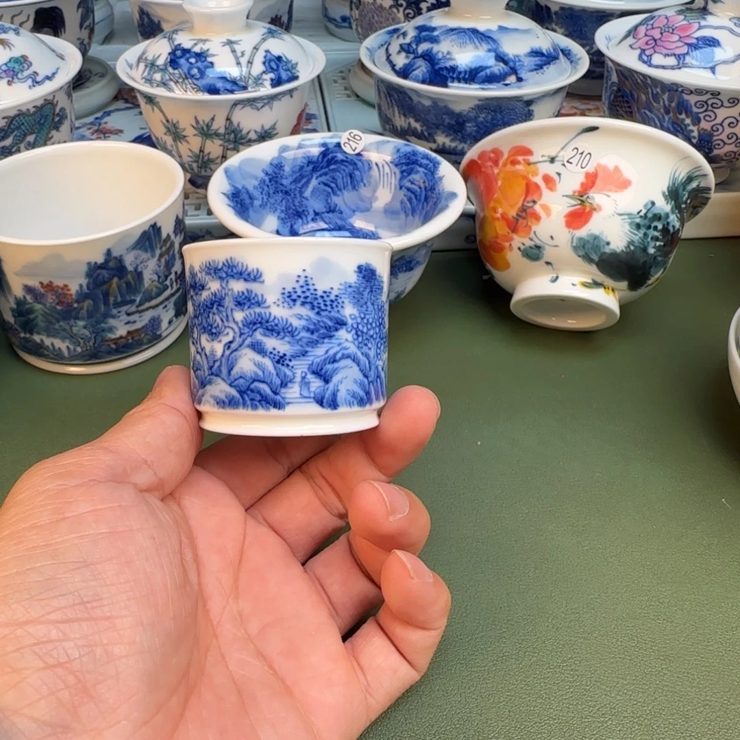 纯手工纯手绘茶具石头252