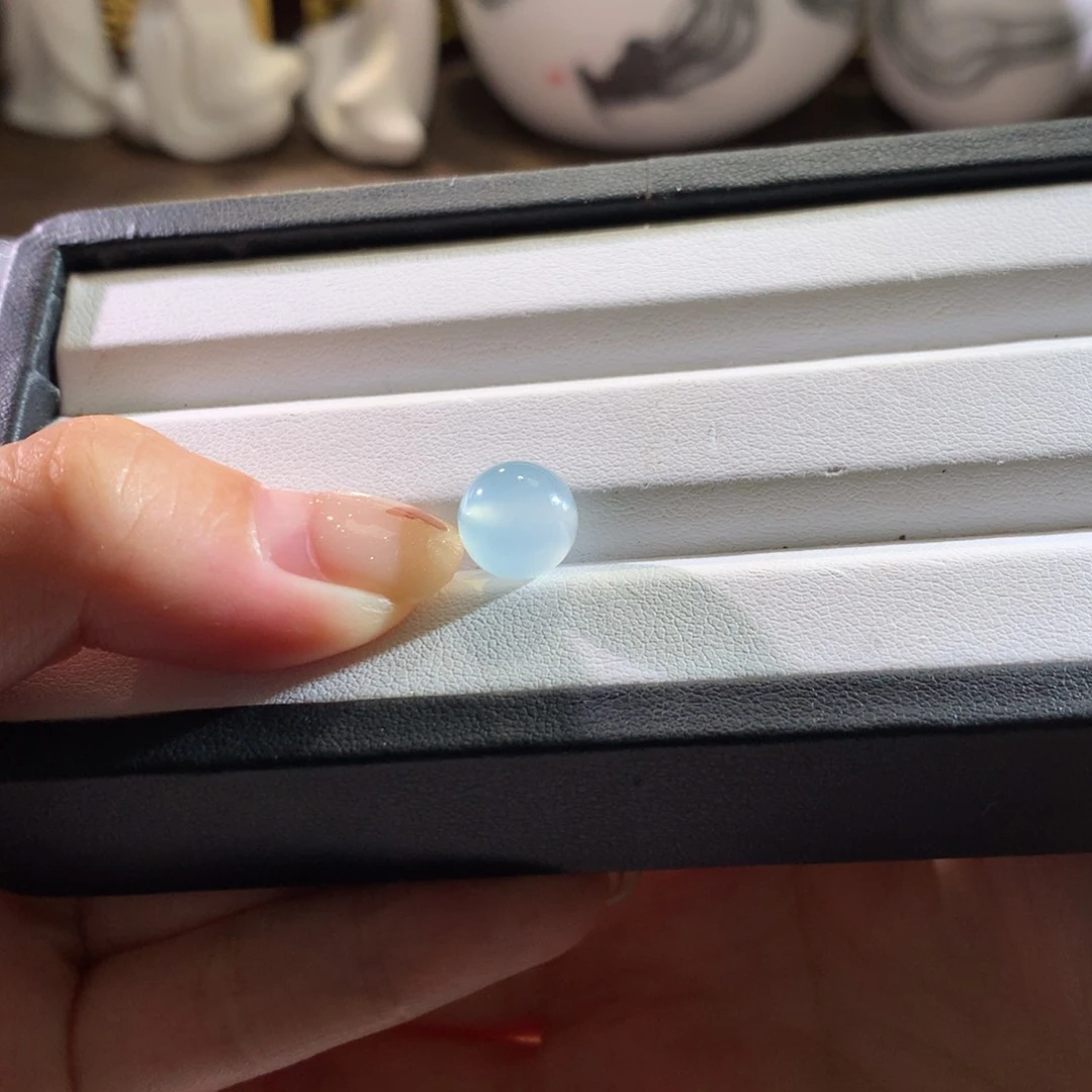 散珠翡翠天然缅a蓝色单珠