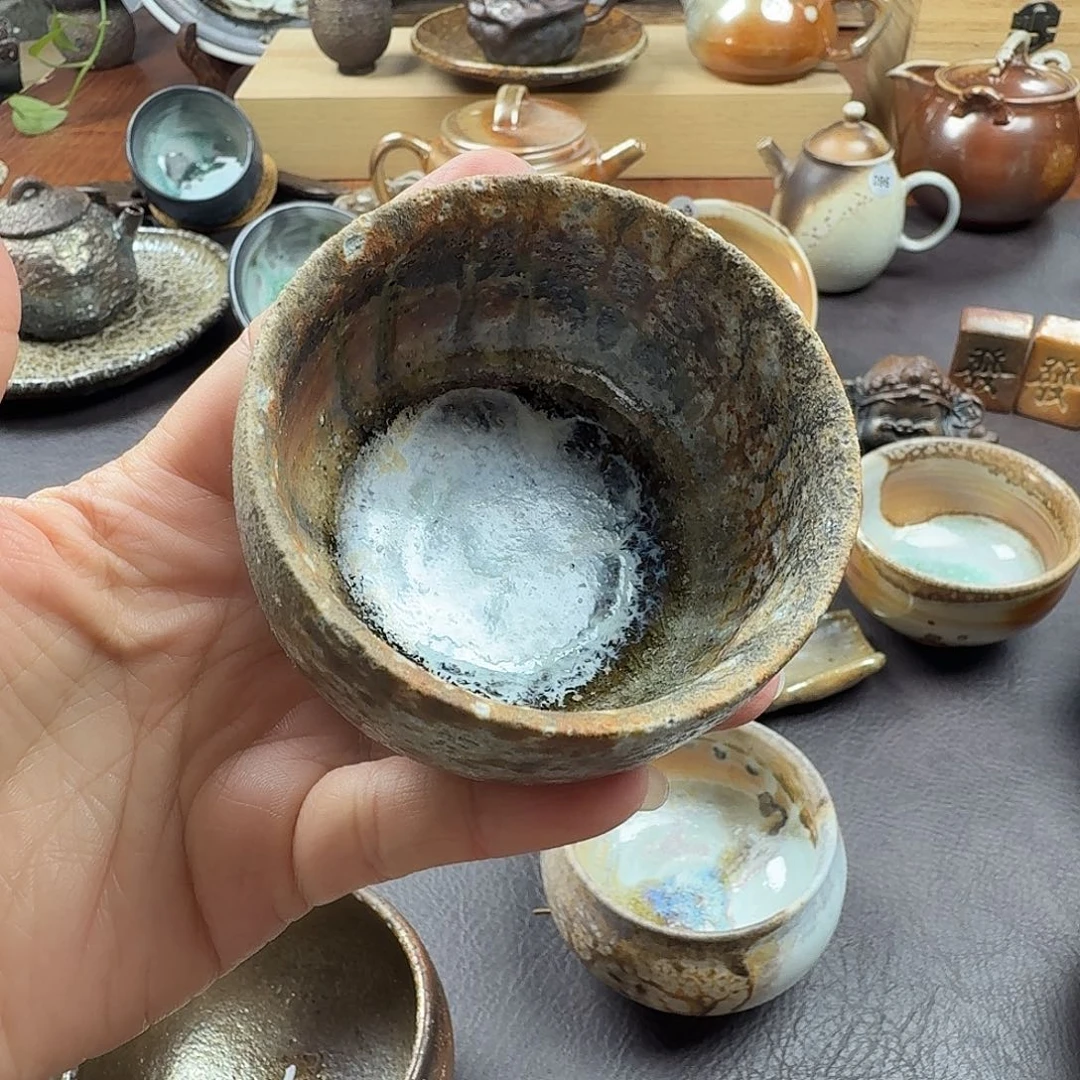 复古手工柴烧主人杯