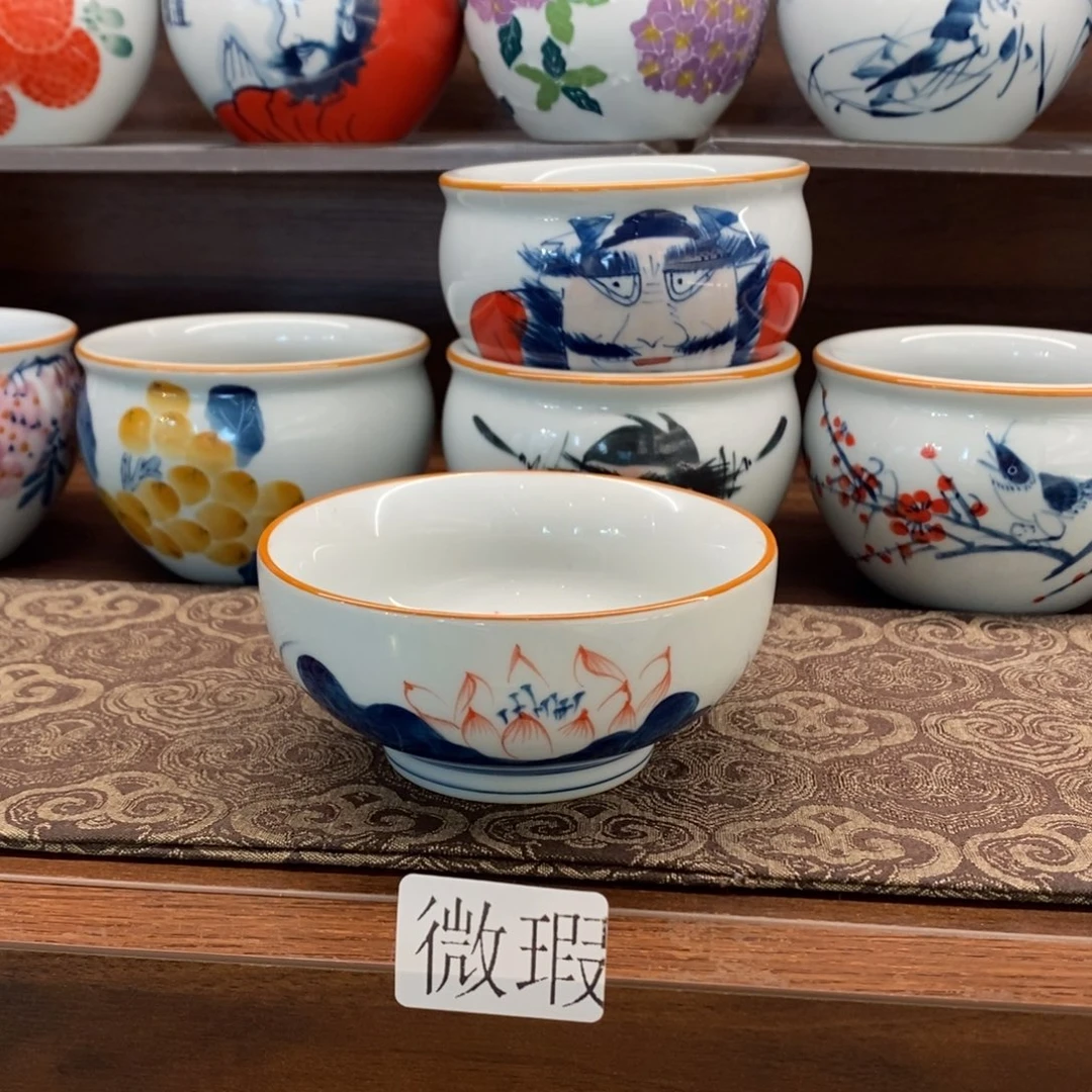 釉下彩老陶泥手工绘制