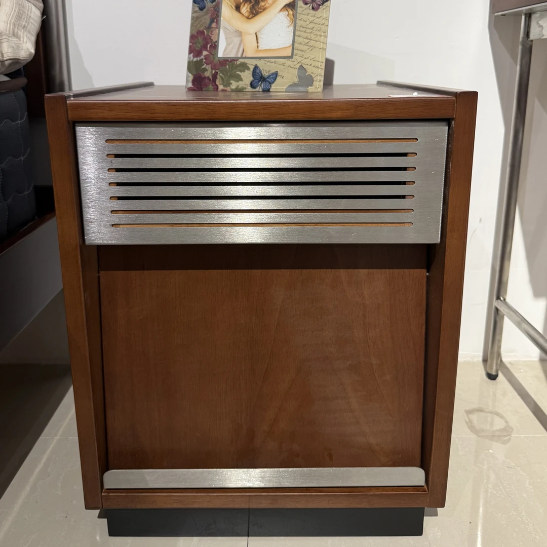 中古风实木床头柜复古床边柜卧室简约收纳床边卧室小户型床头柜