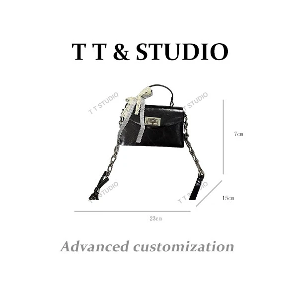 【TT Studio】SD-5388-黑色RAIN.CUN时尚简约腋下斜跨轻奢女包