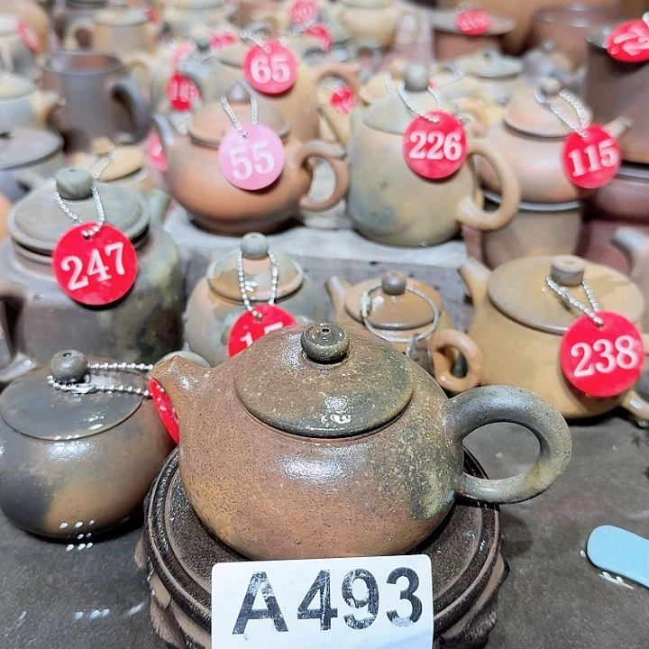 青***夏茶壶紫砂坭兴陶柴烧