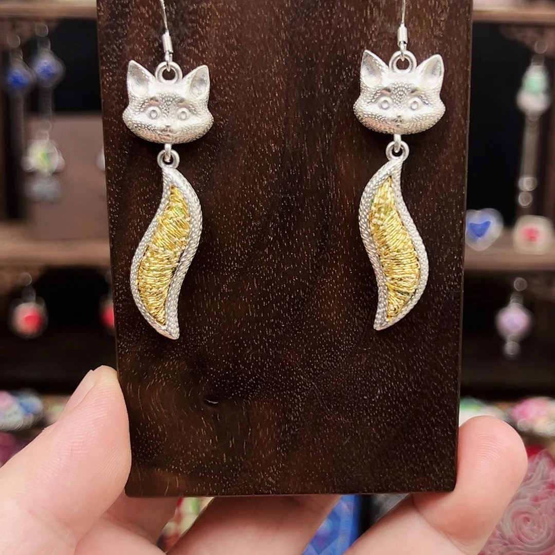 黄铜925银布艺手工刺绣