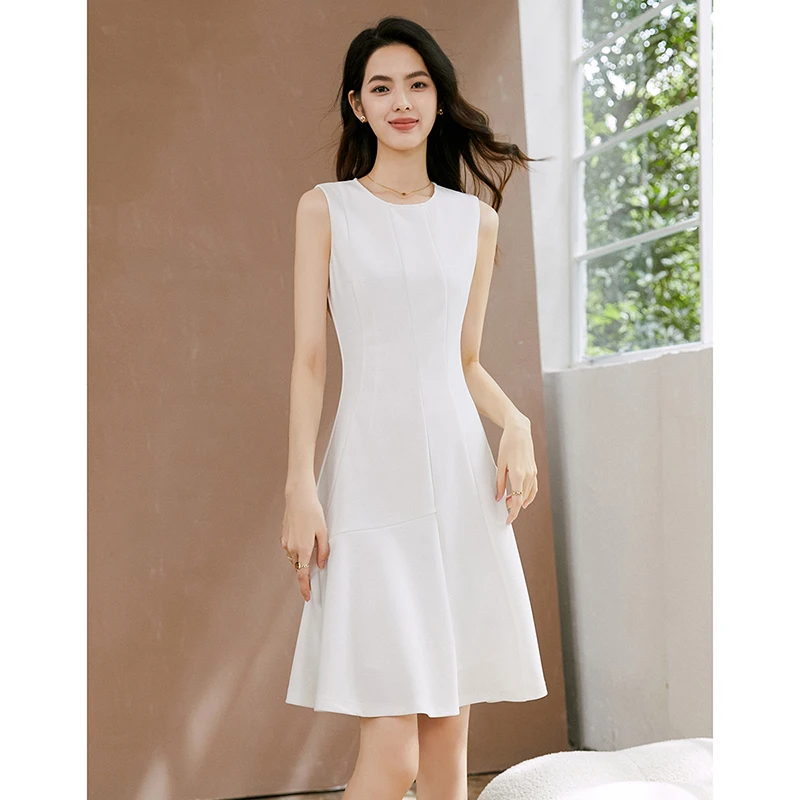 【断码清仓拼手速】圆领裙子百搭无袖连衣裙24041708