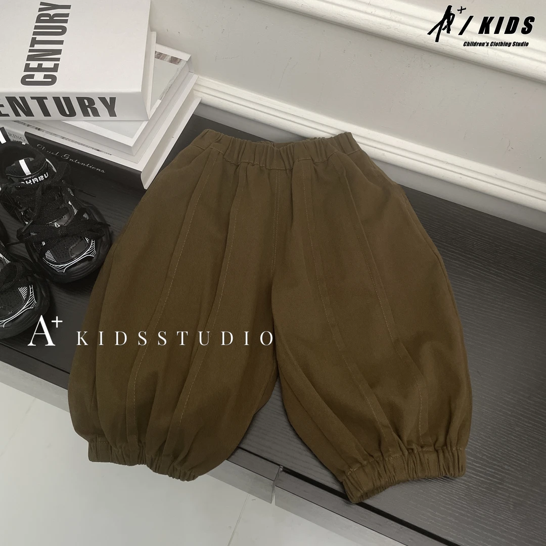 新【文文妈现货】秋冬装儿童韩版休闲纯色宽松百搭日常裤子hyp1825