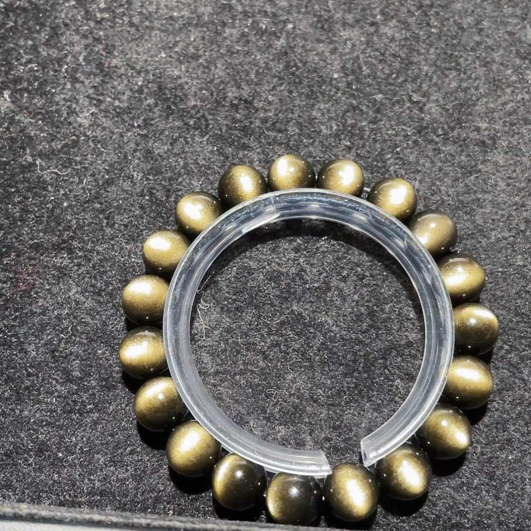 黑曜岩手链未镶嵌自****满