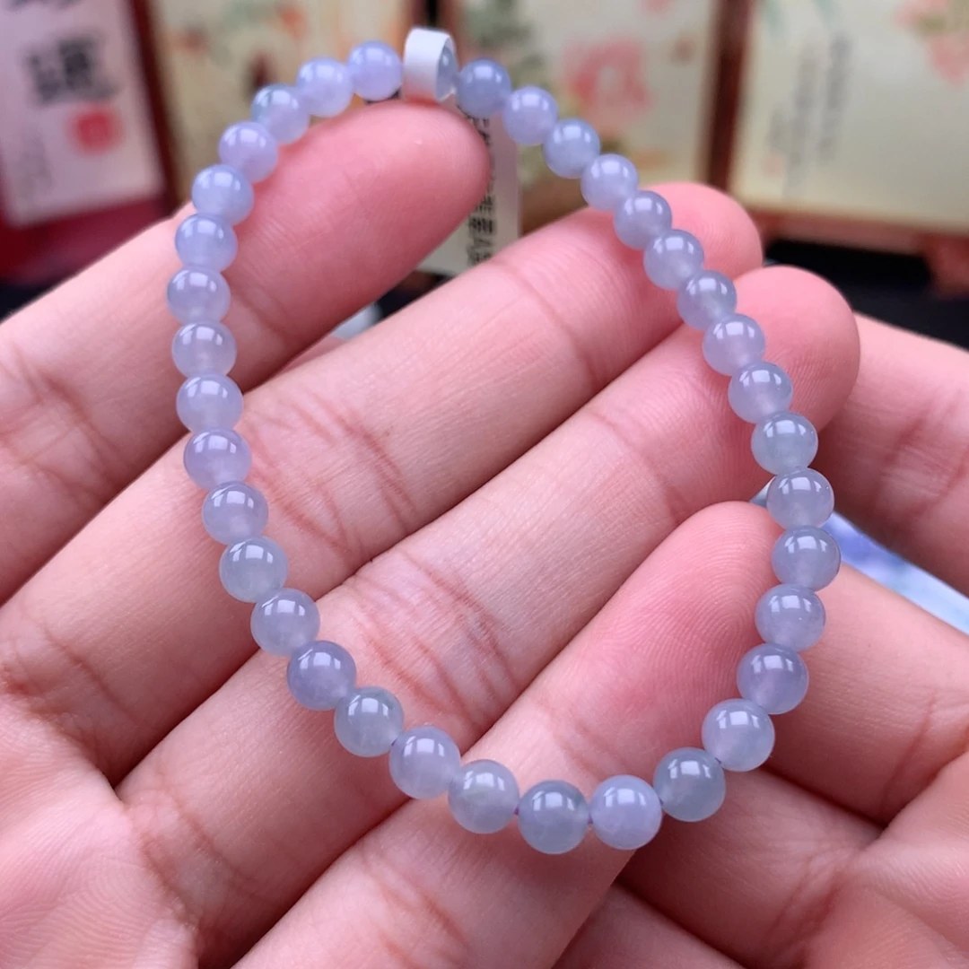 翡翠未镶嵌手链紫罗兰卡5