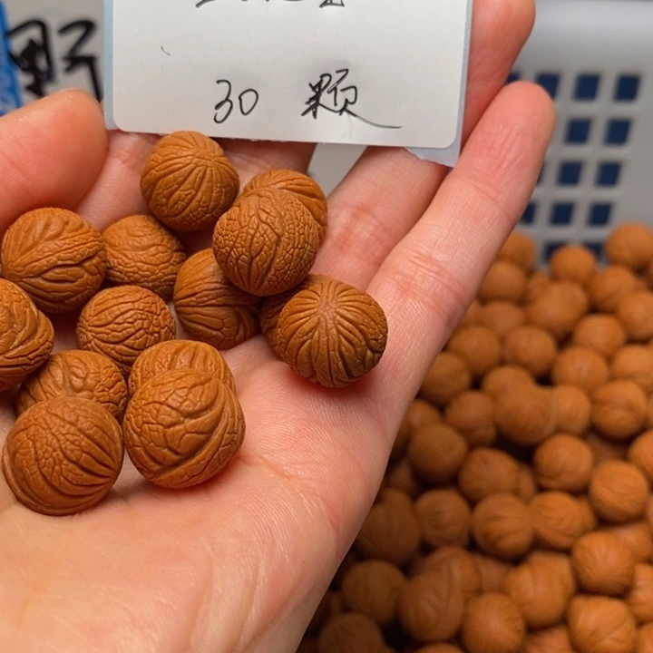 桃核手串14尺寸左右野生满天星精挑30颗（打孔）