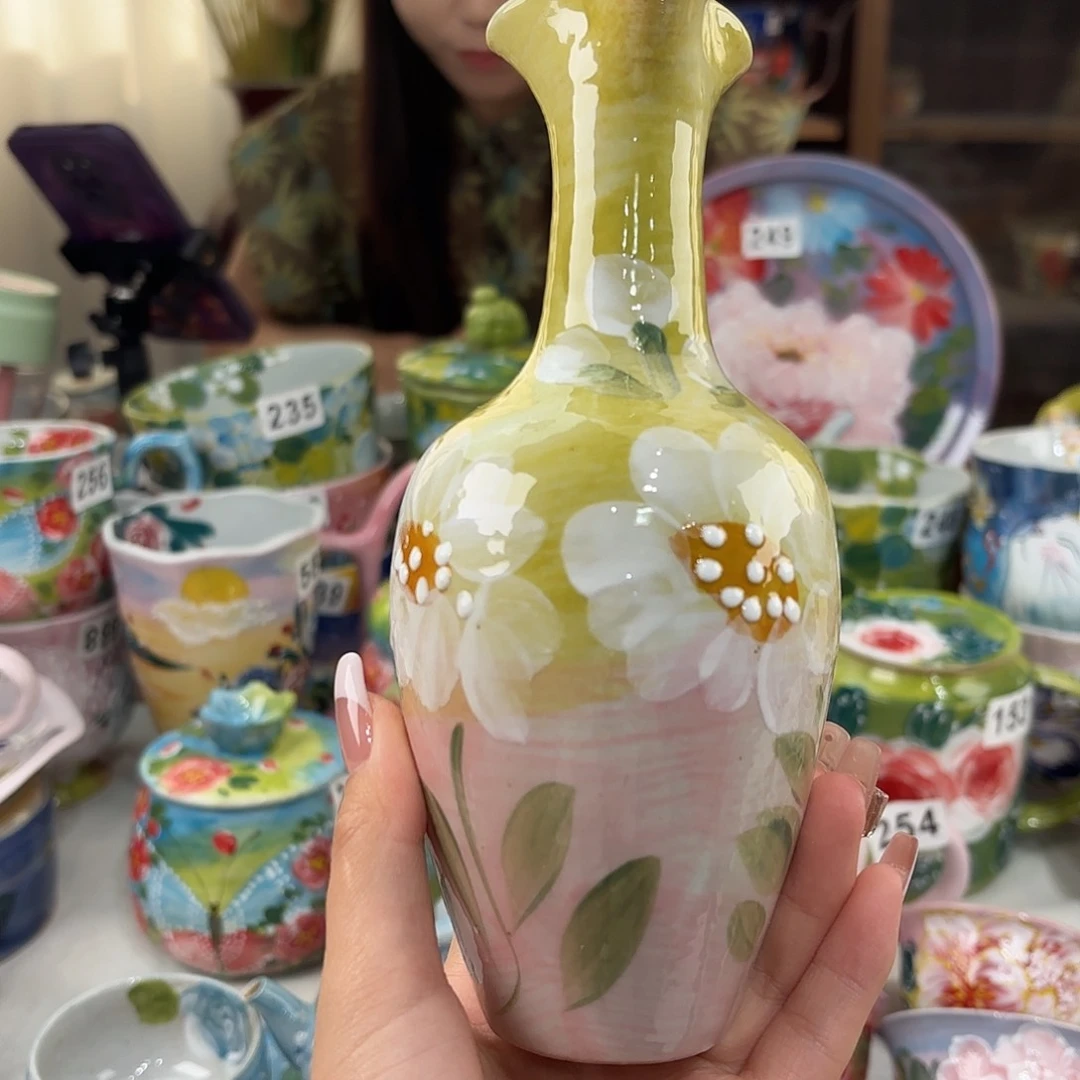 瓷片景德镇手绘高温釉下彩陶瓷茶具